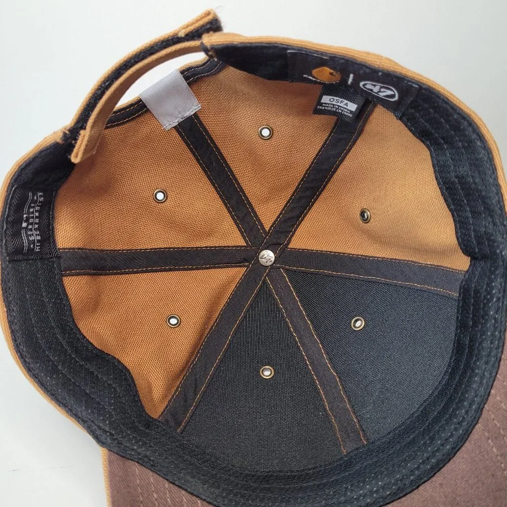 47 Brand Miami Marlins Hat Carhartt x '47 Mens Brown Adjustable Cap MLB Baseball - Picture 10 of 14